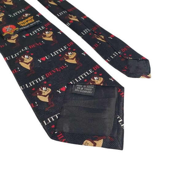 Looney Tunes Taz Mania Devil Warner Bros Cartoon Character Tie Novelty Necktie - Picture 5 of 5
